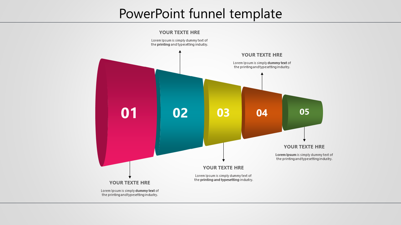 Awesome PowerPoint Funnel Template Presentation Design